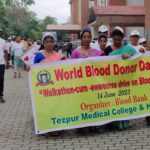 सैफई मेडिकल यूनिवर्सिटी में विश्व रक्तदाता दिवस पर रक्तदान अभियान रैली निकाल कर किया जागरूक